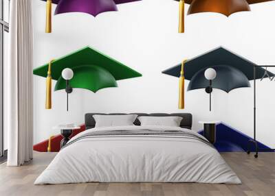 Graduate hats or caps Wall mural