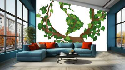 Green world tree vector illustration Wall mural