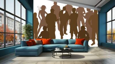 group of 12 friends Wall mural