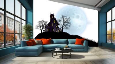 Halloween haunted house Wall mural