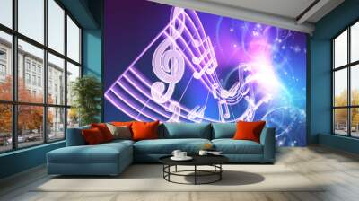 Music Notes Musical Background Wall mural