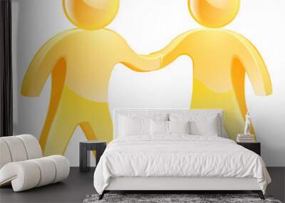 People shaking hands concept Wall mural