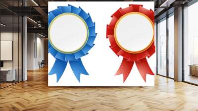 red and blue rosettes Wall mural