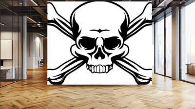 Skull and Crossbones Symbol Wall mural