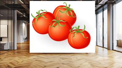 Tomatos illustration Wall mural