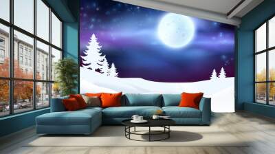 Winter Scene Background Wall mural