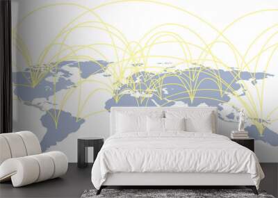 World trade map background Wall mural