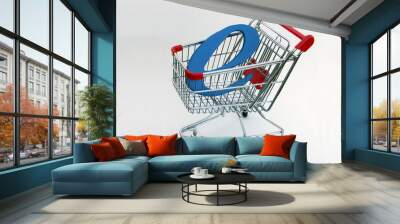 e-commerce shopping cart (side view) 2 Wall mural