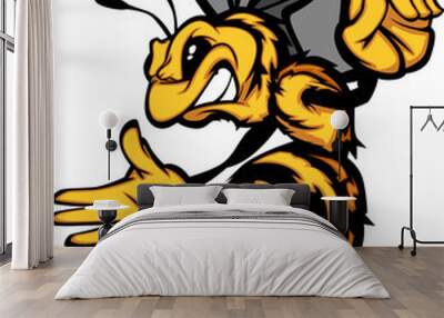 Hornet Bee Wasp Cartoon Vector Image Wall mural