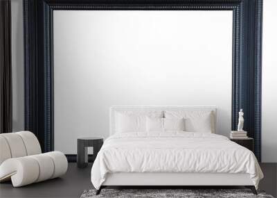 black decorative frame isolated on white Wall mural