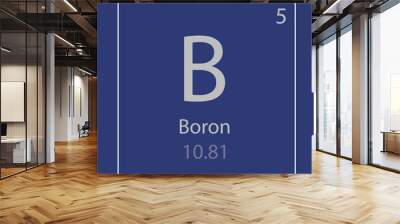 Boron B chemical element icon- vector illustration Wall mural