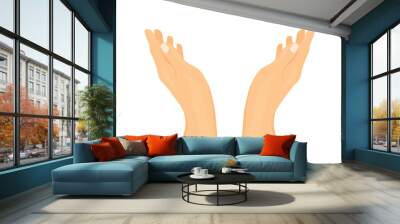 hands in praying, blessing position -vector illustration Wall mural