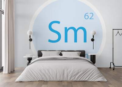 Samarium Sm chemical element icon- vector illustration Wall mural