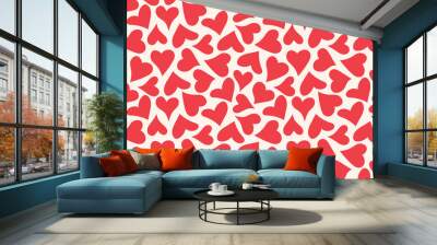 seamless love, Valentine's Day pattern with hearts- vector illustration Wall mural