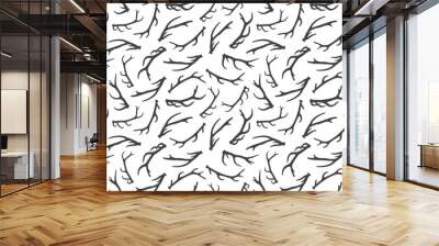 seamless pattern of deer antlers - vector illustration Wall mural