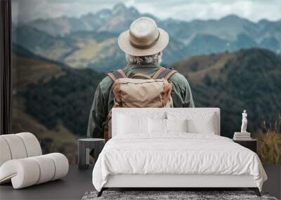 A man wearing a straw hat Wall mural