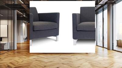 Grey Armchair in two angles Wall mural