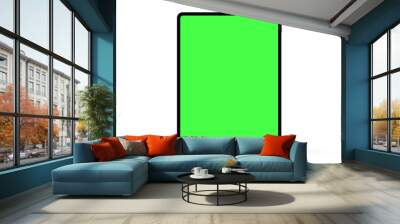 Vector tablet mockup with croma key green screen isolated on white background Wall mural