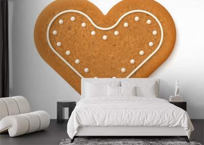 Gingerbread cookie isolated on white. Wall mural