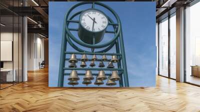 clock with bells Wall mural