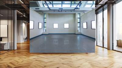 blank frames on exhibition room Wall mural