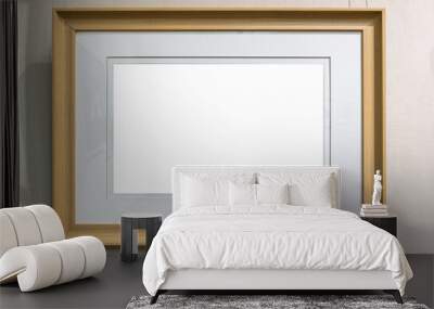 blank modern wooden picture frame Wall mural