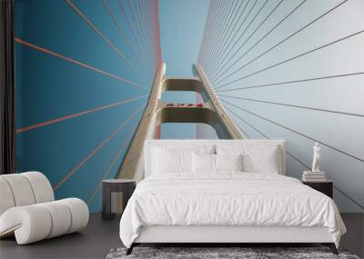 cable stayed bridge closeup Wall mural