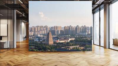 great wild goose pagoda at dusk Wall mural