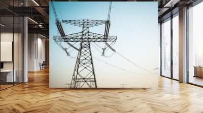 high voltage electric tower Wall mural