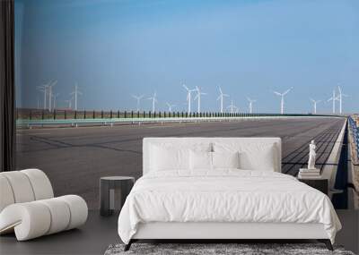 highway and wind farms Wall mural