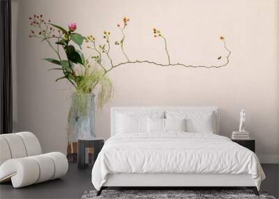 oriental style flower arrangement Wall mural