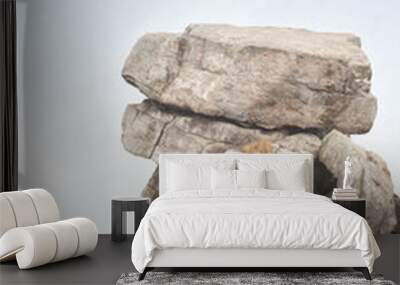 rocky cliff isolated Wall mural