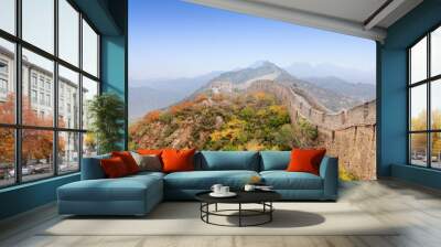 the great wall of china at autumn Wall mural