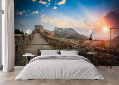 the great wall with sunset glow Wall mural