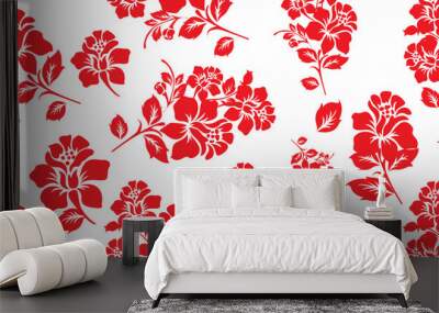 Floral pattern vector Seamless floral pattern flower pattern illustration Wall mural