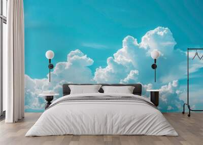 blue sky with clouds Wall mural