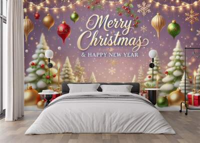 Merry Christmas! And Happy New Year! Wall mural