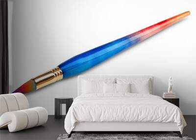 A colorful paintbrush with a gradient design, used for artistic painting. Wall mural