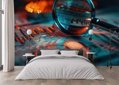 Analyze Inspection informationwith market graphs, accounting or economic investment research ideas reports. Wall mural