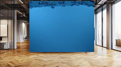 surface Bubbles under Blue water back ground Copy space Wall mural