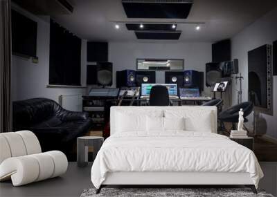 Recording Studio Control Room (no engineer) Wall mural