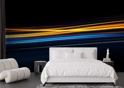 Abstract Background with Glowing Light Lines Wall mural