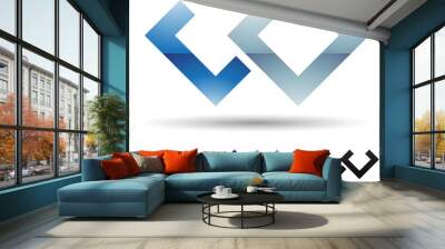 Vector illustration of abstract icons of letter W - Set 2 Wall mural