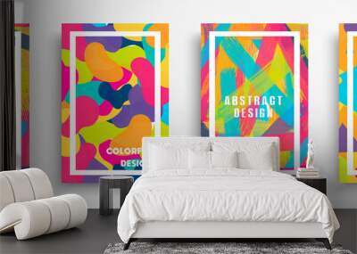 Abstract color background set for creative design Wall mural