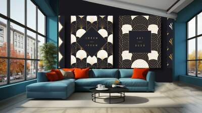 Art deco luxury greeting card background set Wall mural