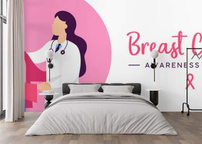 Breast Cancer Awareness health concept banner Wall mural