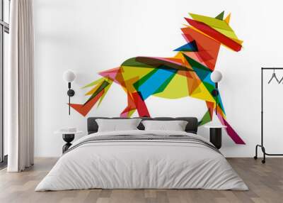 Chinese new year of the Horse abstract triangle EPS10 file. Wall mural