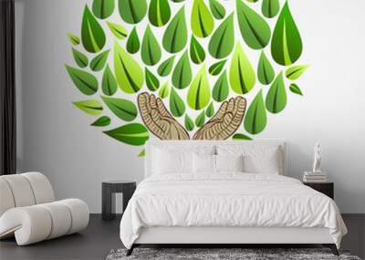 Green concept tree Wall mural