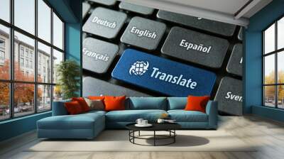 Online translation service concept Wall mural