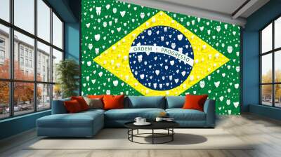 Brazilian flag Wall mural